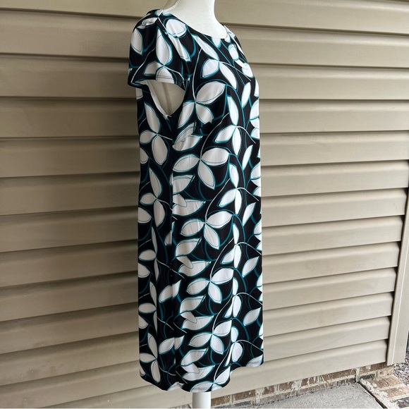 •Nine West• Leafy Patterned Shift Dress - Size 14 - Picture 4 of 8